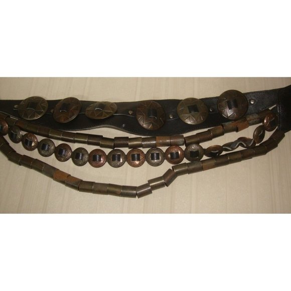 VINTAGE Rare belt Genuine Leather 31"-34" - Picture 4 of 10